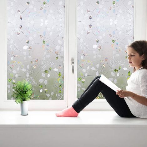 Fensterfolie, Sichtschutzfolie, Verdunkelungsfolie, Fensteraufkleber, Mattglas-Effekt, UV-Schutzfolie (1/4)