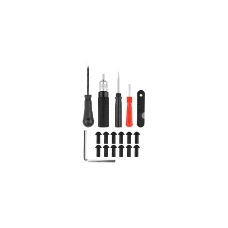 Kit de reparación de neumáticos para coche y moto, kit de reparación de pinchazos para neumáticos sin cámara de moto, kit de reparación con tapón tipo hongo, sonda y boquilla, 7 piezas/juego