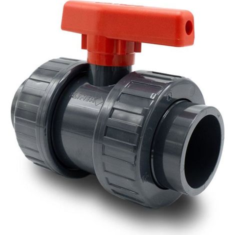 Vanne PVC à boisseau 50 mm PN16 2 voies-bm116 (1/5)
