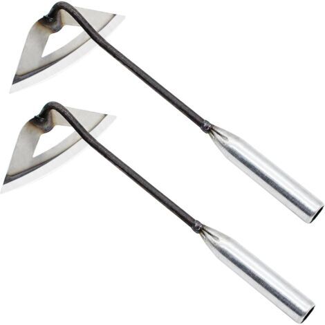 QORVA-Lot de 2 houes Creuses en Acier trempé - pour désherber - pour Le Jardinage, Le Jardinage - Binette de Jardin pour désherbage dans Le Jardin