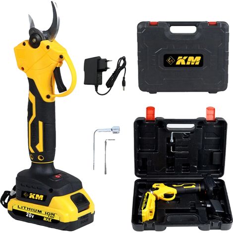 Sécateur Électrique, Moteur Sans Balais, Fonctionnement Sans Fil, Avec 2 batteries (1/2)
