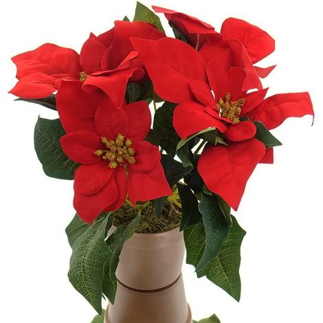 Künstliche Pflanze Weihnachtsstern Ø27x27cm BASICS (1/2)