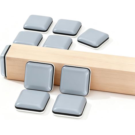 25 Pièces Patins Téflon PTFE Adhésifs 25mm pour Meubles - Glisseurs Plastique pour Fauteuils, Canapés, Chaises, Tables, Moquette (Carrés)