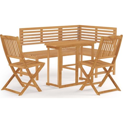 Maison Exclusive - Ensemble de bistro 4 pcs Bois d'acacia solide (1/5)