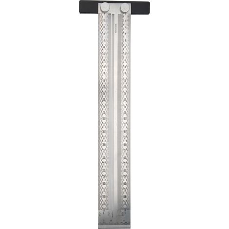 Règle à trous en acier inoxydable, échelle en T type TRule, outil de mesure industriel 300mm