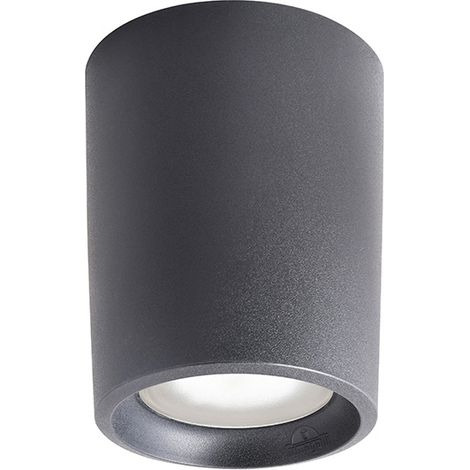 Faretto livia 1xe27 30w con pulsante cct (2 colori) ip55 h.22xp.18cm resina nera