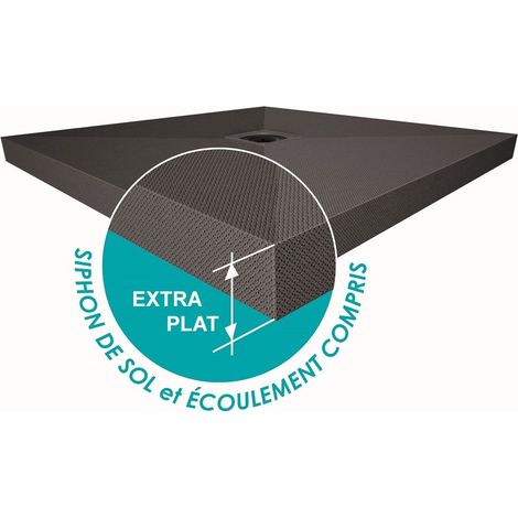Receveur à carreler extra plat classic spécial rénovation Panodur - 1800 x 900 x 80 mm - Lazer (1/2)