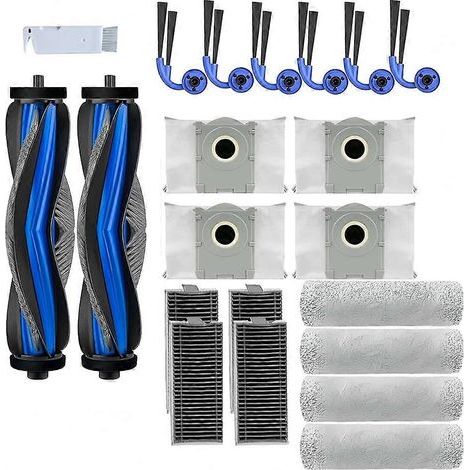Filtre pour aspirateur brosse pour aspirateur Filtre de brosse pour aspirateur filtre de 21PCS Main Side Brosse Sac à poussière Roller Rag filtre de X9 Pro Omni/X9 Aspirateur (1/5)