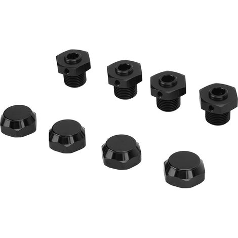 RC-Radnabenadapter-Kit (Teile) - Professioneller Radnabenadapter aus Aluminiumlegierung für ARRMA 1/8 RC-Car (Schwarz) (1/5)