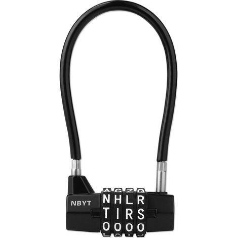 Cadenas à câble avec combinaison pour clôture en métal pour abris de jardin, clôtures extérieures, serrure de porte en métal, longue serrure d'armoire, serrure de réfrigérateur (1/5)