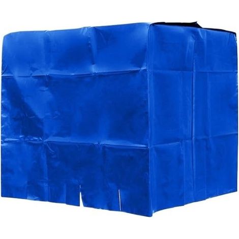 Couvercle de réservoir étanche for jardin extérieur, 1000 litres, IBC, conteneur d'eau pluie, baril tonne, feuille protection solaire, anti-poussière, 1 pièce Bleu - (1/5)