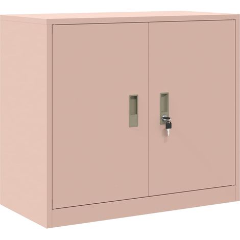 Armario de almacenamiento Rosa 80 x 40 x 70 cm Acero vidaXL