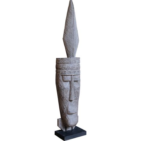 Figura Suar Hierro 27X40X200 Mascara Tribal (1/4)