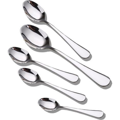 Cuillère, cuillère à dessert, cuillère de service, acier inoxydable, passe au lave-vaisselle (argent)