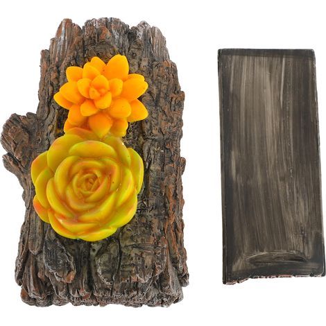 Hidden key box in a fake tree stump, weatherproof branch, spare bracket, outdoor key holder (1/5)
