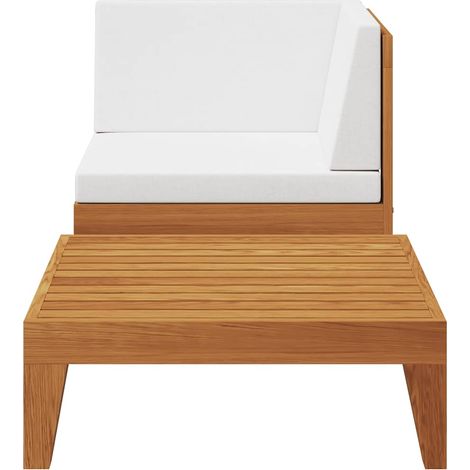 Salon de jardin 2 pcs - Canapé de jardin - Ensembles de Meubles d'exterieur - avec coussins Bois d'acacia solide Chic-722427 (1/5)