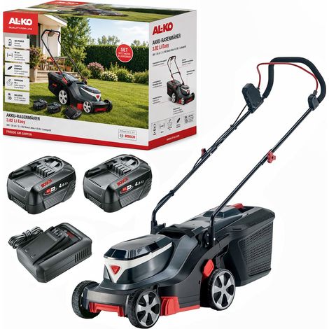 AL-KO Akku-Rasenmäher 3.82 Li Easy, 36V 38 cm, 2 x 18V Bosch Akku 4.0 Ah, Ladegerät