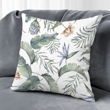 Housse de coussin patio fleurs, décoration canapé extérieur,50×50cm (1/5)