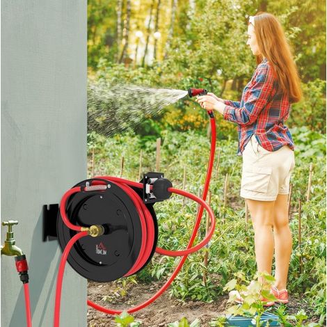 Avvolgitubo da giardino a parete automatico 15+1 m, 20 bar, metallo HAVRYA (1/5)