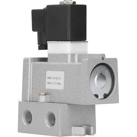 Électrovanne G3/8in Coupure 2 Positions 3 Voies Raccord Aluminium Alliage K23JD‑10DC12V (1/5)