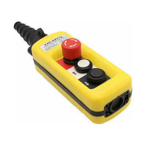 Bouton d'arrêt d'urgence ,Deux poussoirs + bouton d'arrêt d'urgence-XAC-A2713