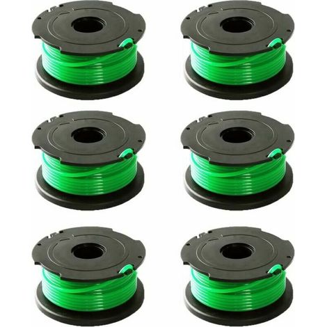 Lot de 6 bobines de fil vert pour débroussailleuse Black & Decker GL7033 GL8033 GL9035 A6482 (1/5)