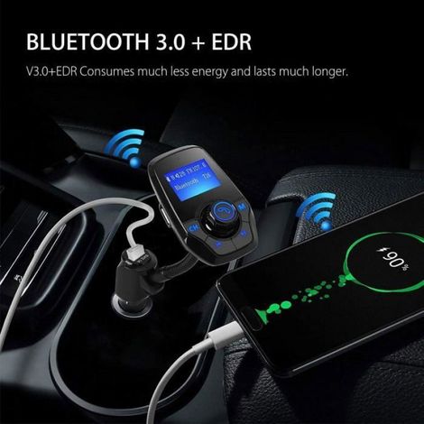 ChangM Transmetteur FM de Voiture Bluetooth kit Mains Libres Auto récepteur Audio sans Fil pour récepteu TRANSMETTEUR FM DE VOITURE (1/4)
