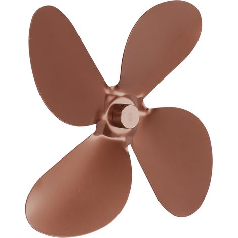 Kit de 4 pales de ventilateur de poêle en alliage d'aluminium avec vis et clé hexagonale de remplacement pour bronze (1/5)