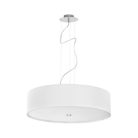 Lustre suspension Nowodvorski Viviane blanc tissu 3xE27