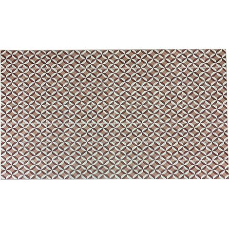 Tapis en Vinyle hydraulique, Motif Losanges, Couleur Saumon, Beige, Marron et Blanc, pour Couloir, Salon, Cuisine, Chambres ou Moquette en Vinyle hydraulique (1/5)
