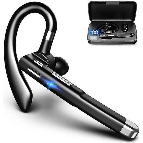Casque Bluetooth pour téléphones portables, écouteurs sans fil Bluetooth V5.1 avec microphone antibruit CVC 8.0 pour la conduite, le travail et le bureau, compatible avec (1/4)