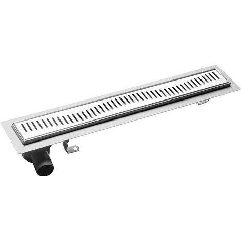 Aqualine Canniveaux - Caniveau de douche Vento avec grille, 960x140x92 mm, acier inoxydable 2708-10 (1/4)