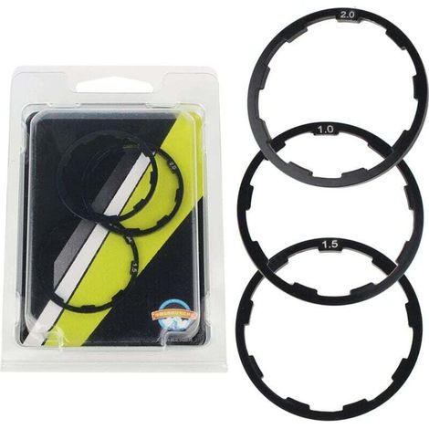 3PCS Entretoise de Vélo, Rondelles de Roue Libre de vélo Entretoise de moyeu de Volant dinertie de Cassette Joint de Volant Moteur Adaptateur de Moyeu 1 mm+1,5 mm+2 mm