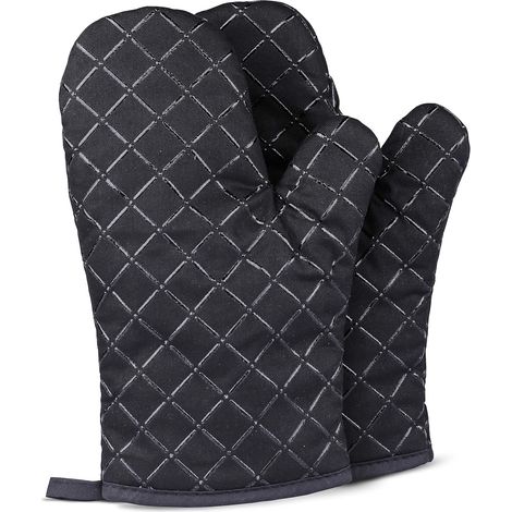 Gants de cuisine en silicone antidérapants double face résistants à la chaleur pour griller, cuisiner, pâtisser et faire des barbecues (1/5)