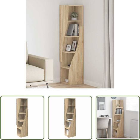 Holzschrank - Eckschrank Sonoma-Eiche 32x32x140cm Holzwerkstoff (1/5)