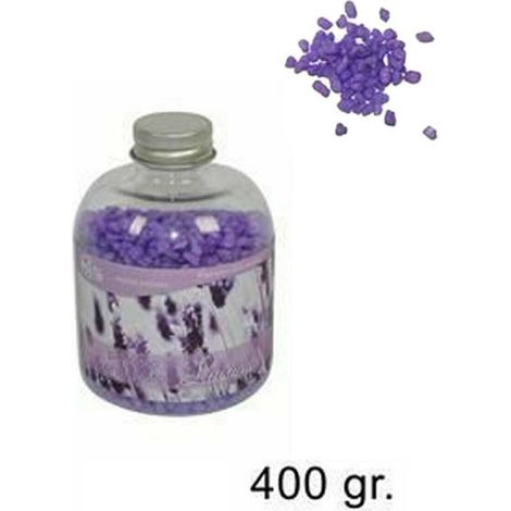 Trade Shop - SET 2 STÜCK DUFTSTEIN FLASCHE 400GR LAVENDEL DUFTSTEIN DEKORATION -