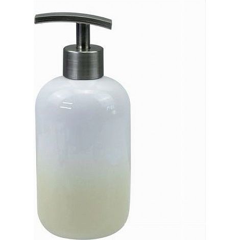 Cleafe - Dispenser Portasapone Liquido Bianco Giallo Accessori Bagno Moderno Arredo 59902 - (1/3)