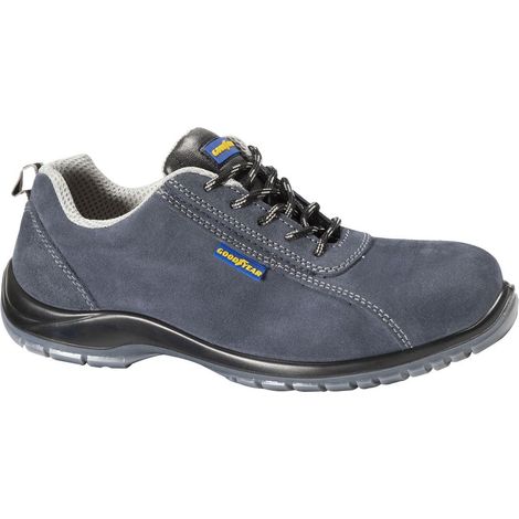 Goodyear Scarpe antinfortunistiche S1P in pelle scamosciata blu, scarpe da lavoro taglia 36 (1/5)