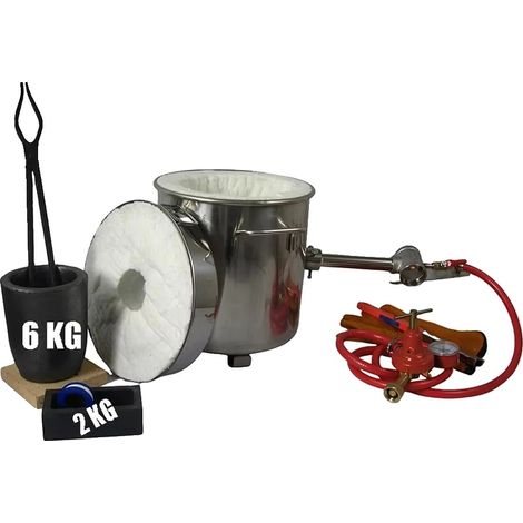 Fours à fusion de métal gazeux, acier inoxydable durable, capacité à haute température, kit de fusion complet (1/5)
