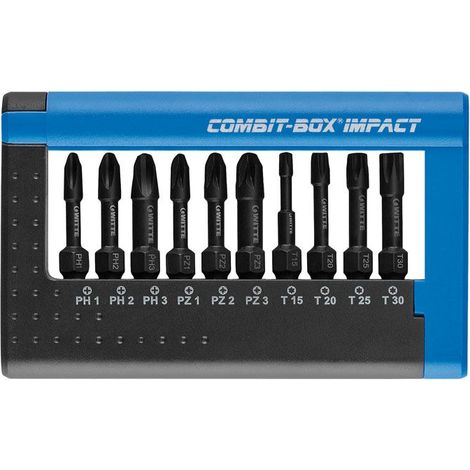 WITTE 28478 - Jeu de 10 embouts à choc COMBIT-BOX sous blister individuel (1/3)