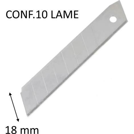 CONFEZIONE 10 LAME A SPEZZARE PER CUTTER MM 18 (1/2)