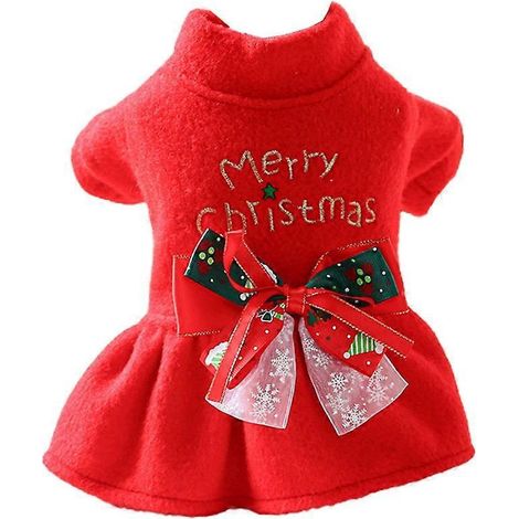Robe pour animaux de compagnie avec nœud papillon - Jupe pour animaux de compagnie - Robe de fête pour animaux de compagnie - XL (1/5)