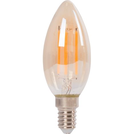 Bombilla LED Filamento Vela E14 C35 - 4W - Vintage - 2200K - Blanco Cálido (1/5)