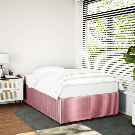 Estructura de cama sin colchón terciopelo rosa 120x190 cm vidaXL (1/5)
