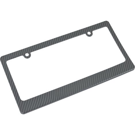 New US-spec whiteboard narrow-top-wide plastic carbon textured license plate frame (1/4)