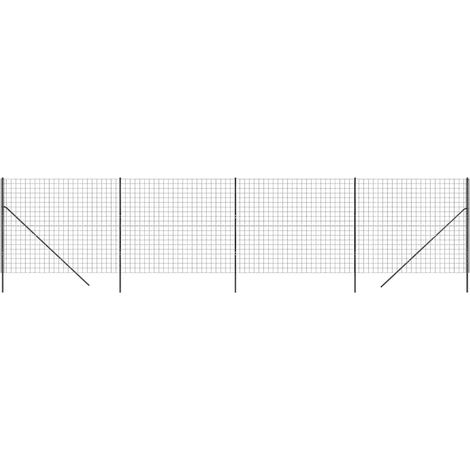 Maison Exclusive - Maschendrahtzaun Anthrazit 1,6x10 m Verzinkter