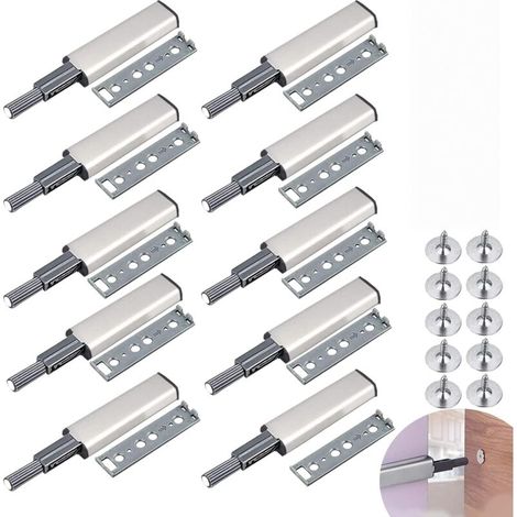 10 pezzi di chiusura magnetica a pressione per porte, ante di armadi, con ammortizzatore, che si apre e si chiude a pressione per ante di armadi, cassetti, mobili e credenze.