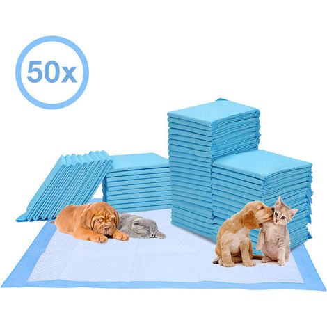 Tapis chiots ultra absorbants pour dressage, lot de 50, format 45x60cm.