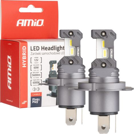 Bombillas LED para coche serie híbrida H4 H19 6000K Canbus 60W amio-04114 (1/4)