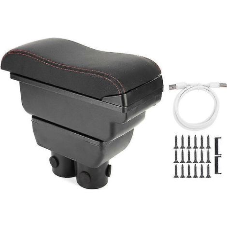 Vano portaoggetti nel bracciolo centrale dell'auto Suzuki Jimny con interfaccia USB.